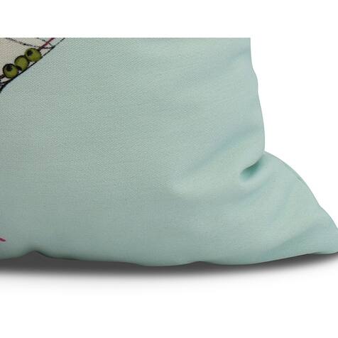 18 x 18 Inch Single Flamingo Animal Print Outdoor Pillow