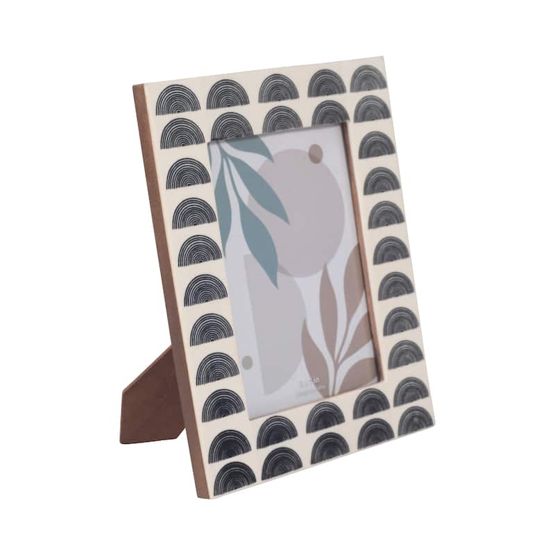 Resin Wood Decorative Arches Photo Frame - Black