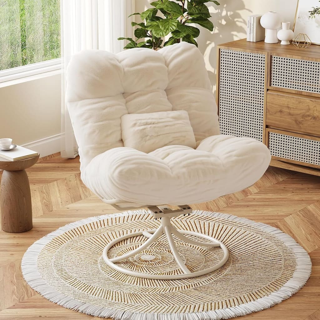 Oversize 360° Swivel Rocking Papasan Sofa Chair for Indoor Outdoor