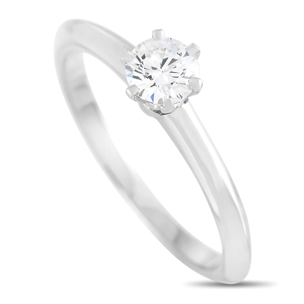 Tiffany & Co. Platinum 0.30 ct Diamond F-VS1 Engagement Ring Size 5.75