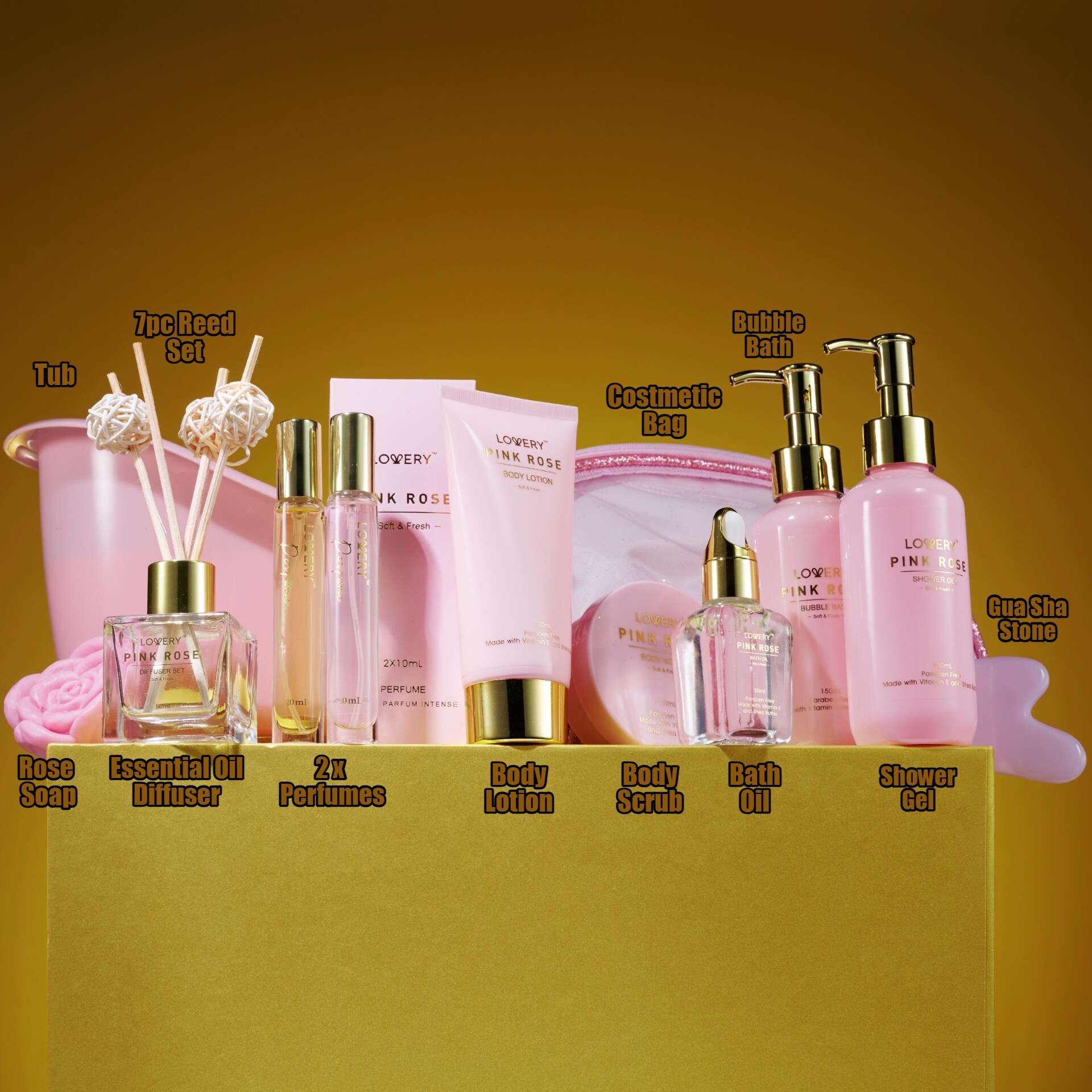 Luxury-Spa-Kit-18pc-Pink-Rose-