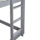 preview thumbnail 15 of 15, Low Height Design Twin over Twin Floor Bunk Bed Kids Bed with Ladder,Guardrails