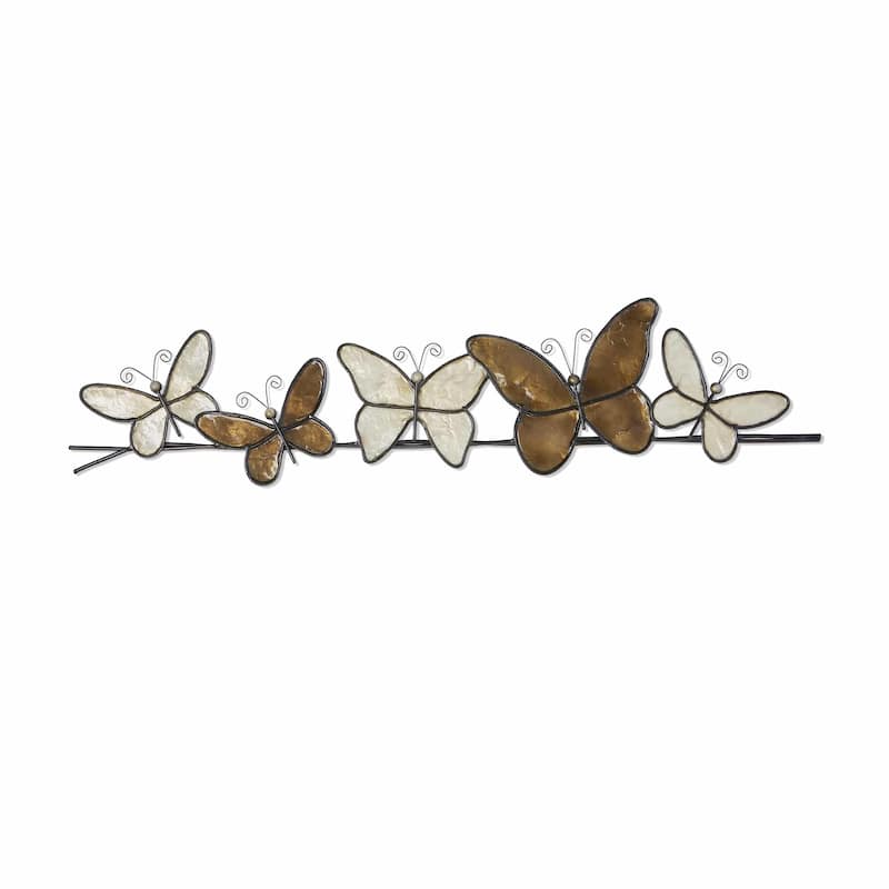 Butterflies On A Wire Wall Decor Brown (m2020 br)