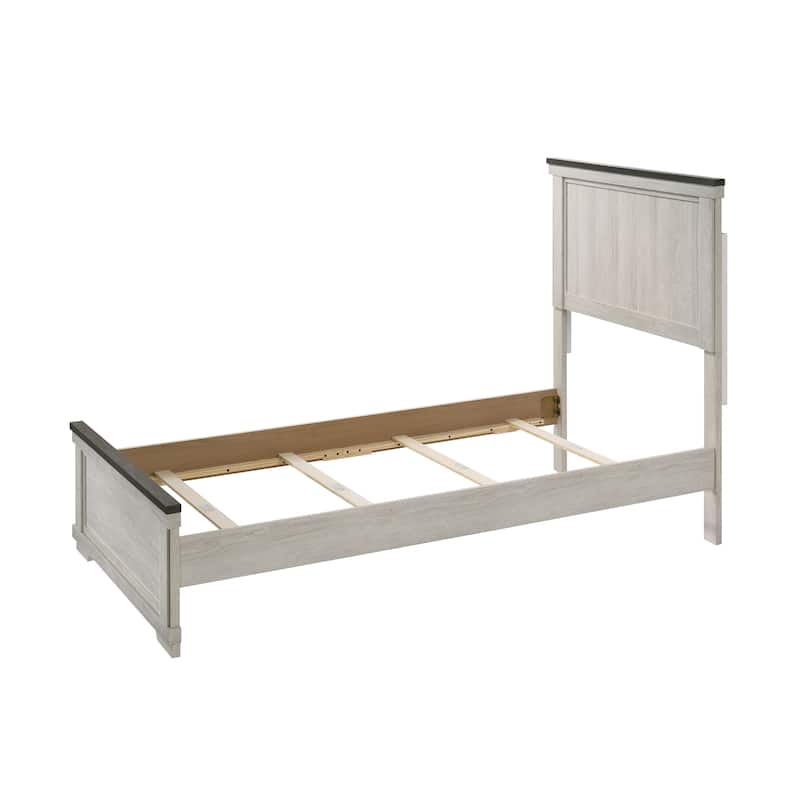 Candra Cream Brown Panel Bed