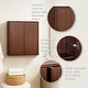 preview thumbnail 13 of 49, Teamson Home 22 in Wooden Bathroom Wall Cabinet, Wood Organizer for Bathroom, Kitchen, Laundry, Space Saving Furniture