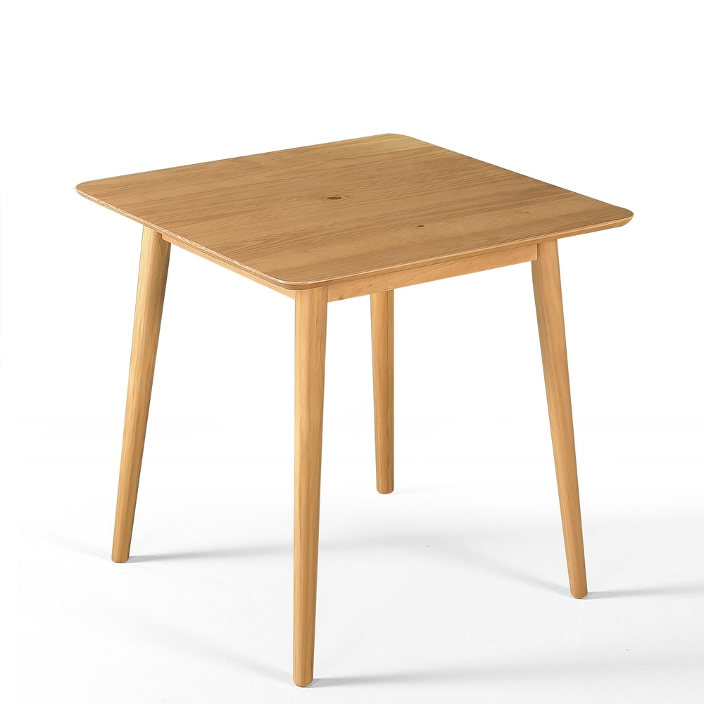 zinus nhi espresso wood square dining table