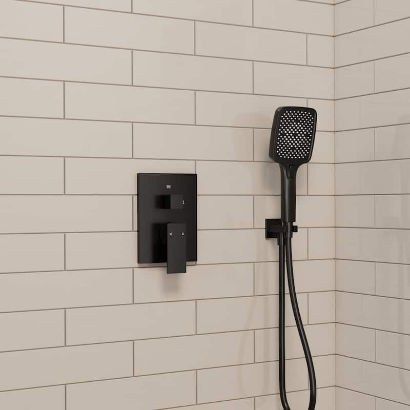 GRANDJOY 12'' Shower Head Rainfall Shower System with 3-Function Handheld Shower