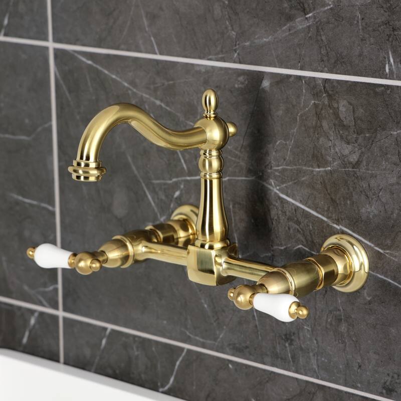 Heritage Two-Handle Wall Mount Bridge Kitchen Faucet