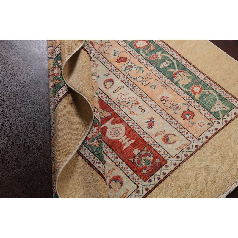 Vegetable Dye Moharramat Oriental Area Rug Hand-knotted Wool Carpet - 4'7" x 6'3"