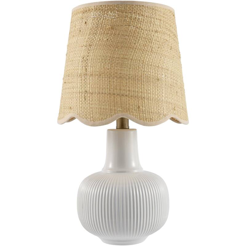 Livabliss Ormelle Traditional Accent Table Lamp - 19"H x 10"W x 10"D - Beige/White