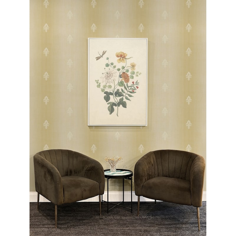 Seabrook Designs Dorota Fleur De Lis Unpasted Wallpaper