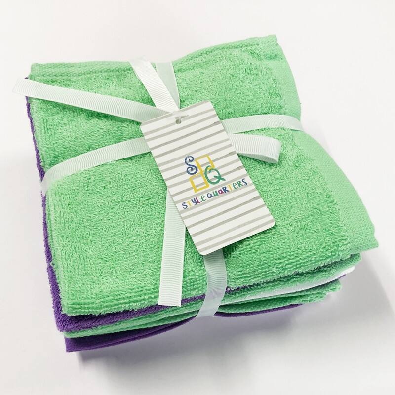 Style Quarters washcloth pack 8PC PURPLE Bed Bath & Beyond 33167074