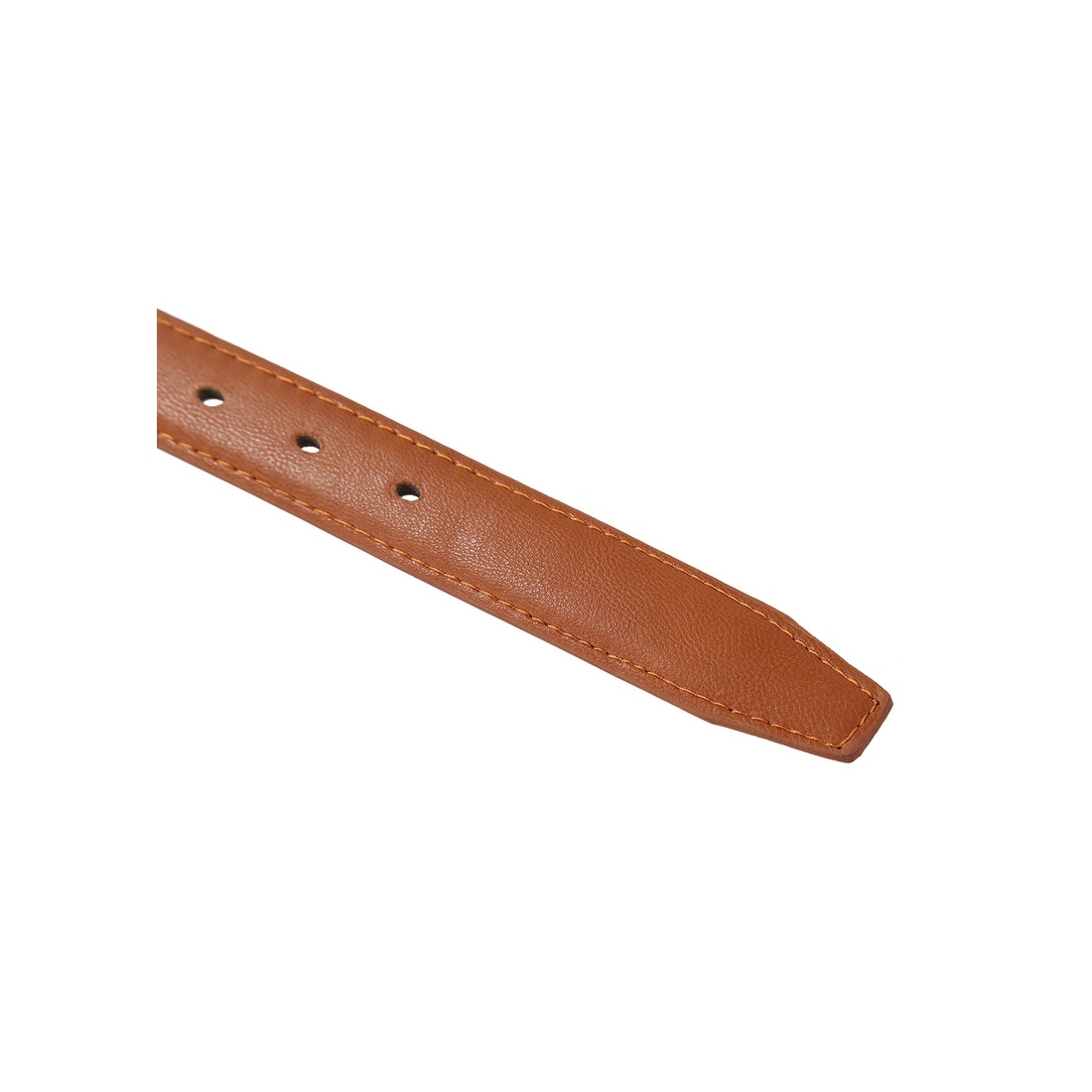 uxcell Women Skinny Belt Metal Side Imitation Leather Pin Buckle 1 1//8