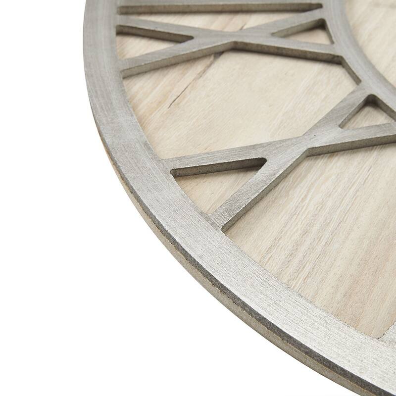 23.6 in Natural with Roman Numeral Wall Clock - 23.6 in