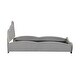 preview thumbnail 7 of 8, Twin Size Velvet Upholstered Platform Bed with Bear-Shaped Headboard & Bed-End Storage Pocket-Wood Slat Support, Easy Assembly
