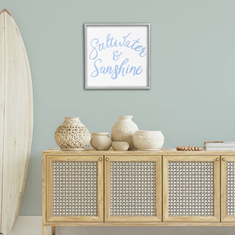 Stupell Minimal Saltwater & Sunshine Framed Giclee Art Design By SunDance Group