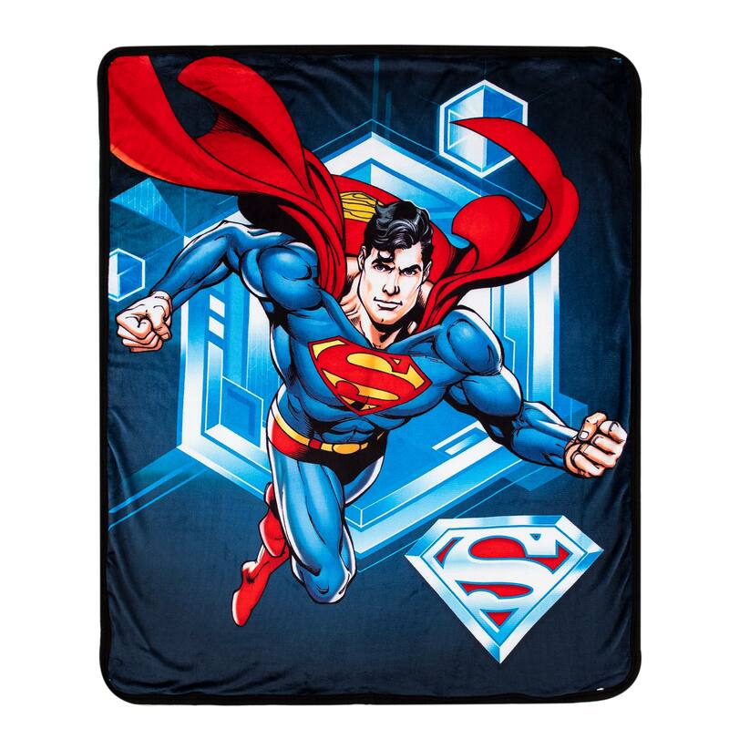 Warner Brothers Superman To the Rescue Silk Touch Sherpa Baby Blanket