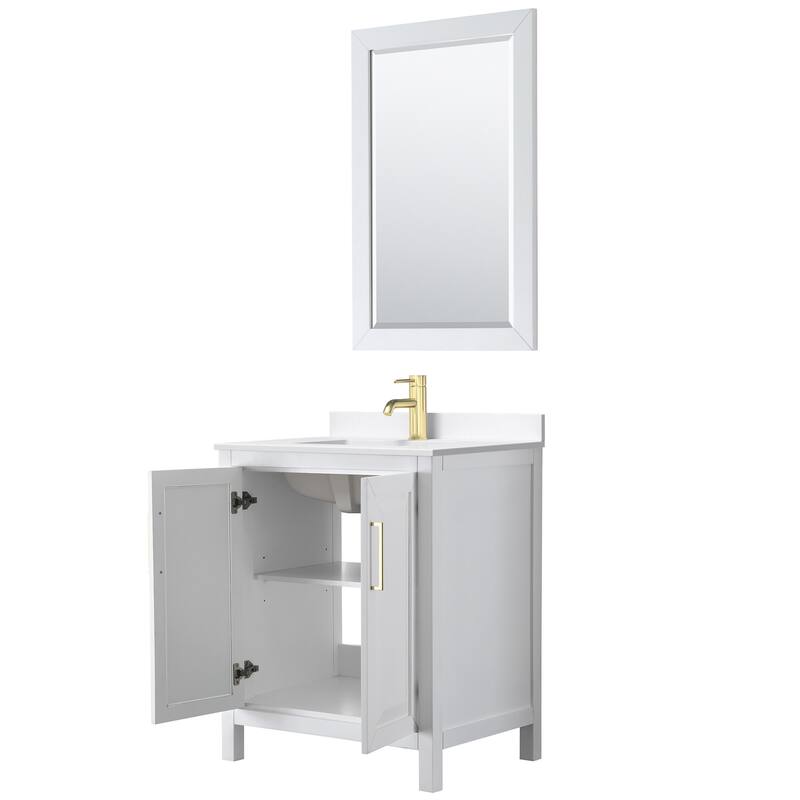 Wyndham Collection WCV252530S-QTZ-UNSM24 Daria 30" Free Standing