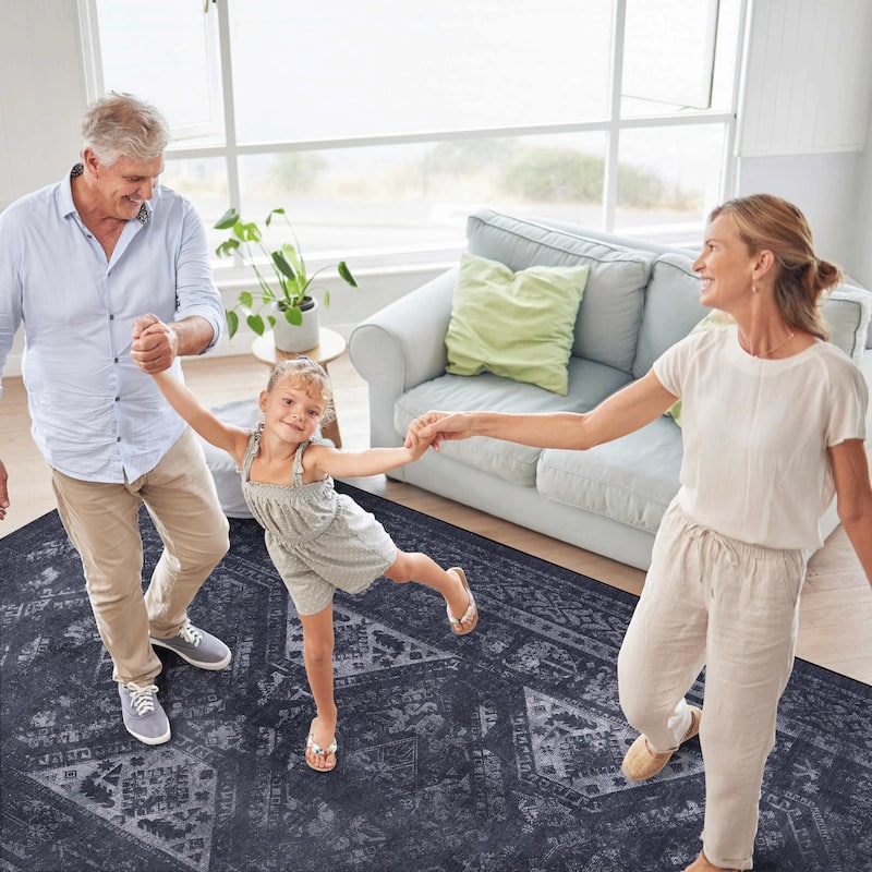 LOOM & LUXE Black/Gray Area Rug