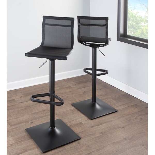 adjustable bar stools black