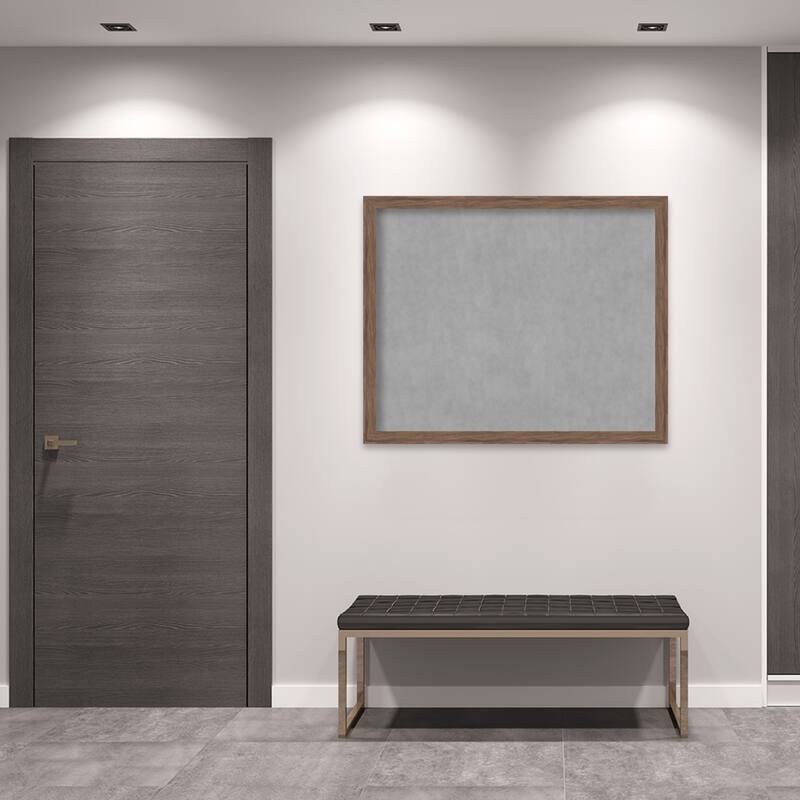 Amanti Art Pia Medium Brown Narrow Framed