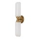 preview thumbnail 4 of 9, Uttermost Wellsville 2 Lt Brass Sconce - 22"W x 4.375"D x 5"H
