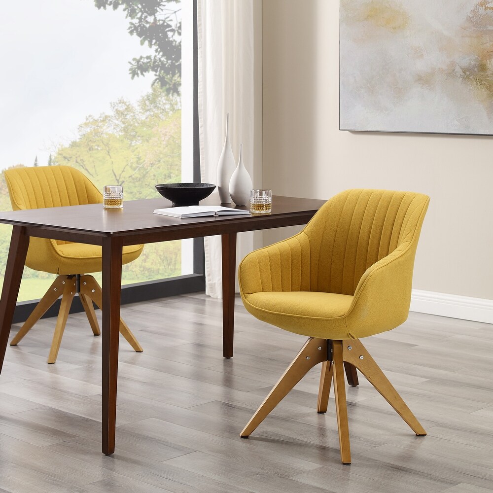 Yellow swivel chairs top