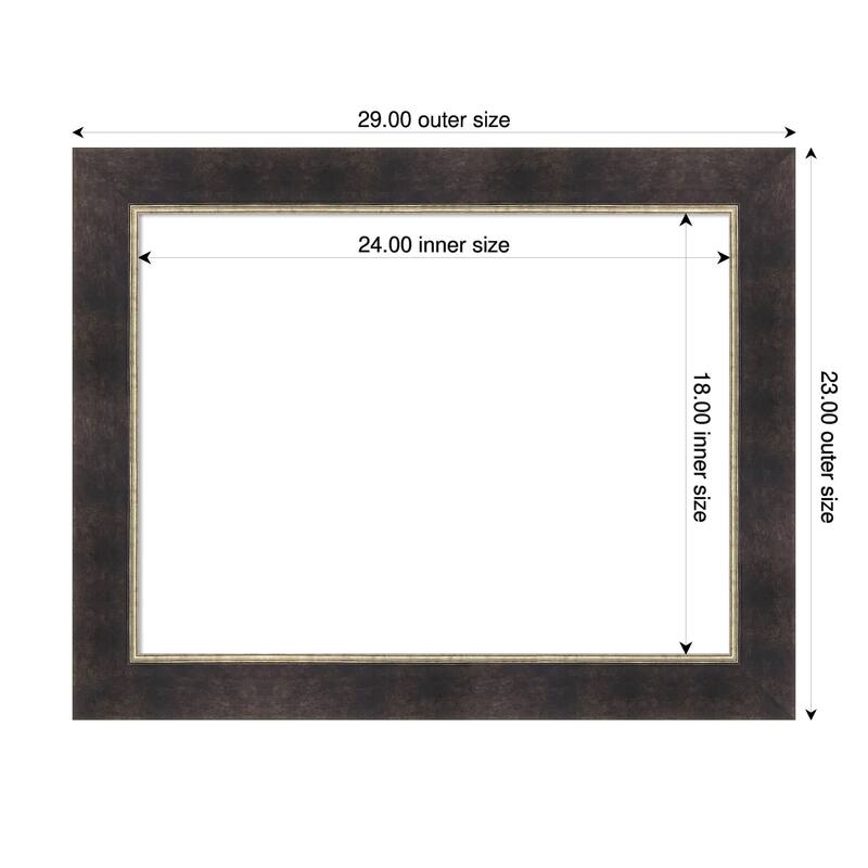 Odin Antique Bronze Framed Dry Erase Magnetic Board - 29 x 23 in