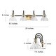 preview thumbnail 6 of 14, 2/3/4-Light Modern Gold Bathroom Vanity Light Clear Glass Wall Sconce Lighting