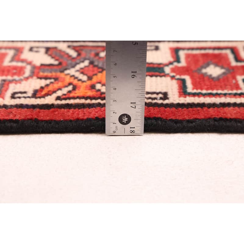 ECARPETGALLERY Hand-knotted Andelz Red Wool Rug - 4'4 x 7'4