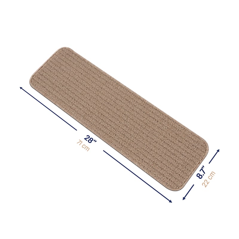 Beverly Rug Non Slip Stair Treads, Matching Landing Rug, Washable Runner Rug for Hallway