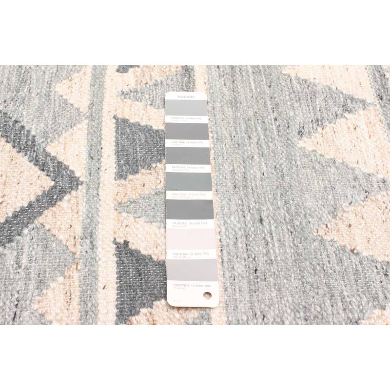 ECARPETGALLERY Flat-Weave Ankara FW Dark Grey Wool Kilim - 5'0 x 8'1