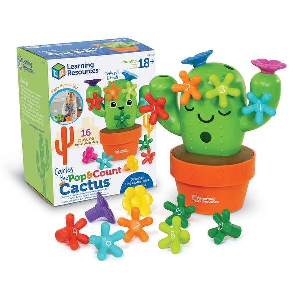 slide 2 of 6, Learning Resources Carlos the Pop & Count Cactus - Multi Multi - Math - Kids