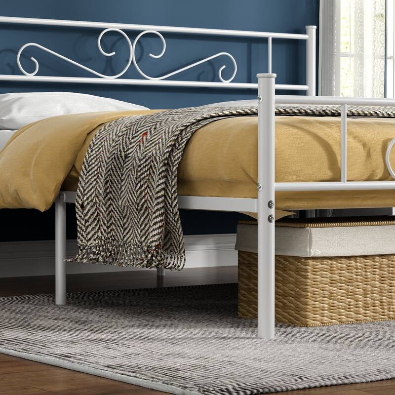 VECELO Premium Platform Bed Frame with Headboard,Easy Set-up Twin/Full/Queen Size Bed