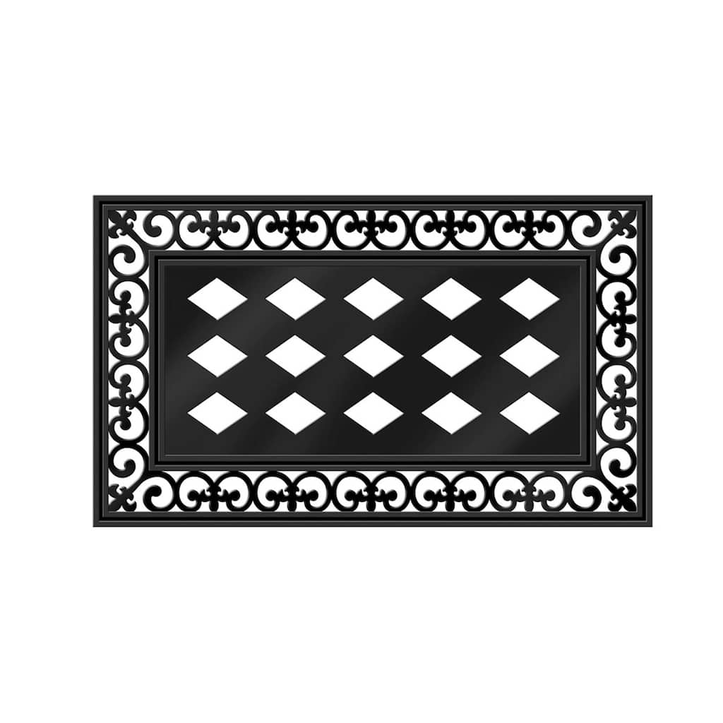 Fleur Scroll Sassafras Rubber Mat Tray Frame