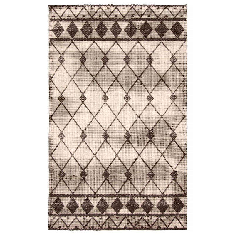 ECARPETGALLERY Braid weave Sienna Cream Wool Rug - 4'11 x 8'0 - Cream - 4'11 x 8'0