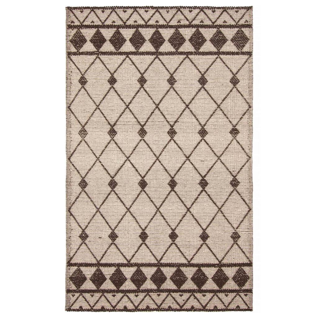 ECARPETGALLERY Braid weave Sienna Cream Wool Rug - 4'11 x 8'0