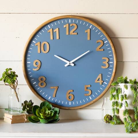 24 inch-Wooden Wall Clock - 24 x 2 x 24
