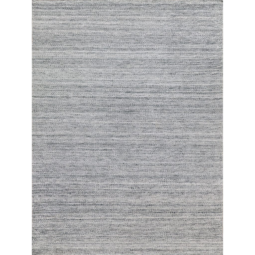 EXQUISITE RUGS Loro Indoor/Outdoor Flatweave PET yarn Grey Area Rug.