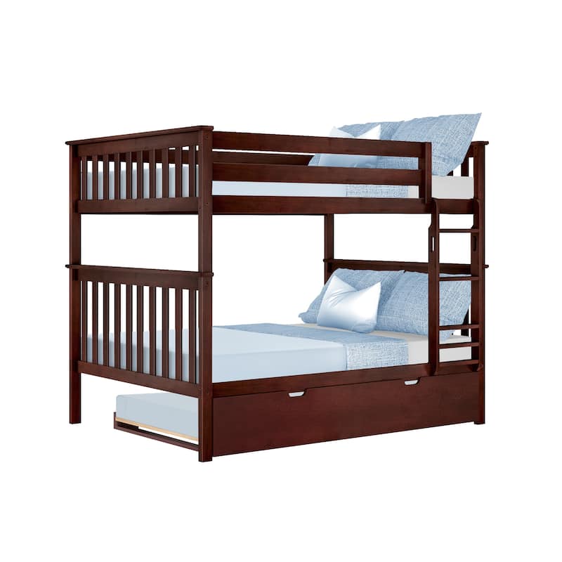 Max and Lily Full over Full Bunk Bed with Trundle Bed