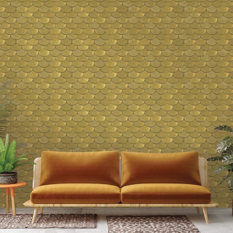 Tempaper Brass Belly by Genevieve Gorder Peel and Stick Wallpaper - 15 sq. ft.