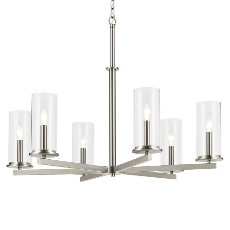 Kichler Lighting Crosby 32.25 in. 6-Light Clear Glass Chandelier