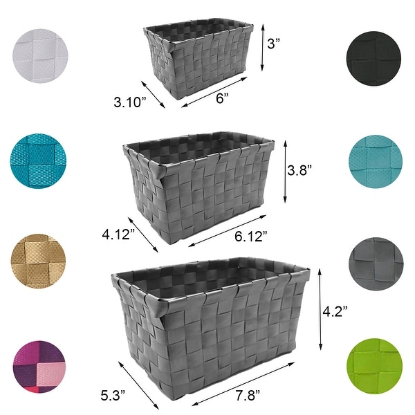 Woven strap 2025 storage bins