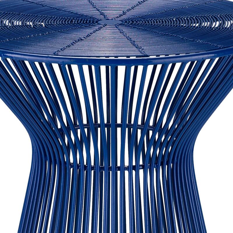 Livabliss Petruccio Navy Modern Metal Accent Table