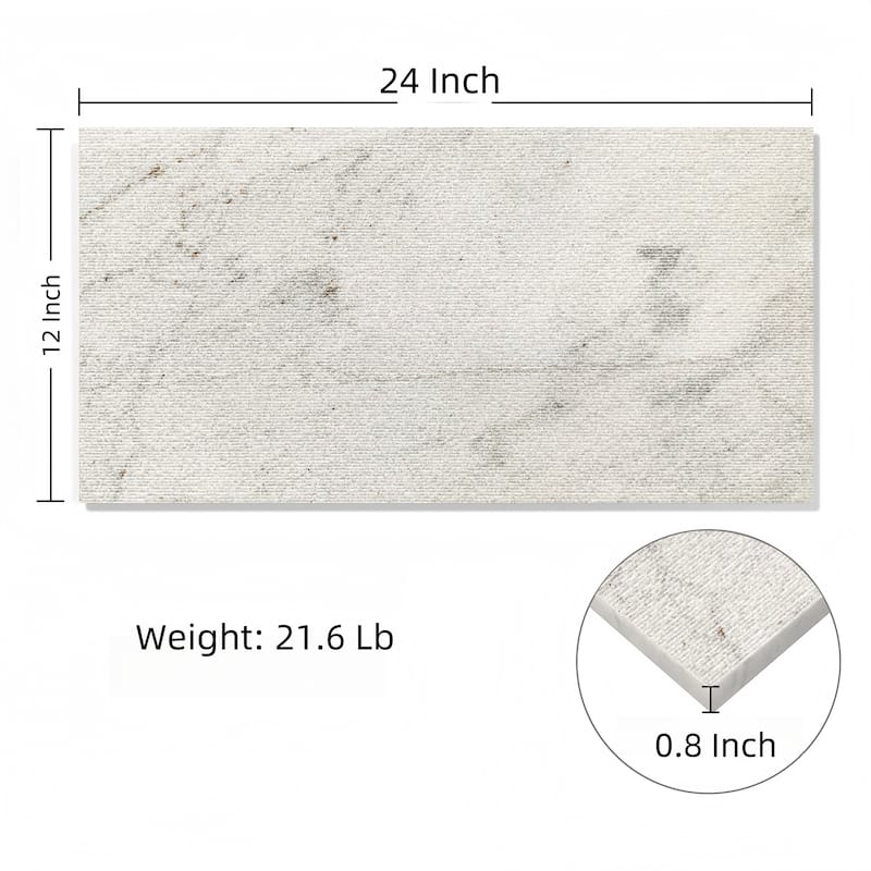 12"×24" Natural 3D Fluted Marble with FS Textured Finished for Wall, 1 Box 4 PCS