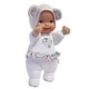 preview thumbnail 2 of 3, Baby's First Love Bear Doll - White Quilted Outfit, Interactive Musical Toy 3mo+