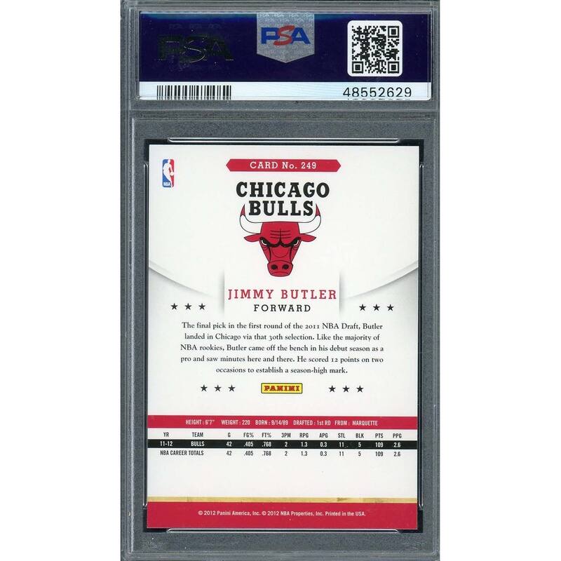 Jimmy Butler 2012 Panini Hoops Basketball Rookie Card RC #249 Graded PSA 10 - 8'6" x 11'6"