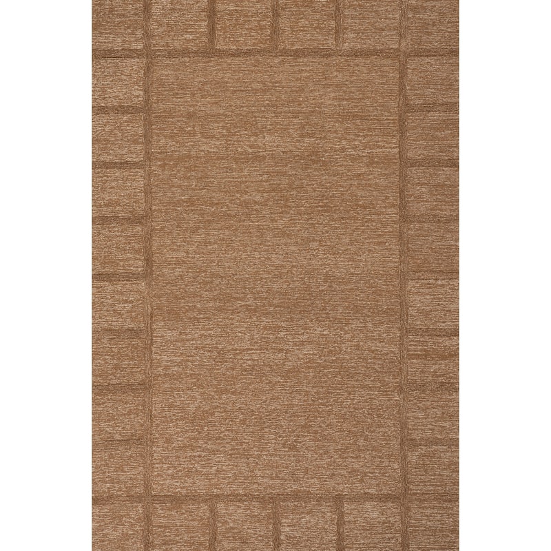 Nuloom Amara Vale Geometric Wool Rug - 7' 6" x 9' 6" - Brown - Rectangle