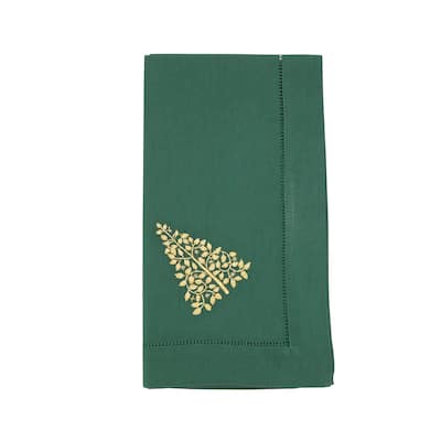 Embr'D Christmas Tree Hemstitch Napkin (Set of 6) - 20"x20"