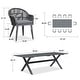 preview thumbnail 11 of 14, PURPLE LEAF Patio Dining Set with Outdoor Aluminium Dining Table and Woven Rattan Chairs